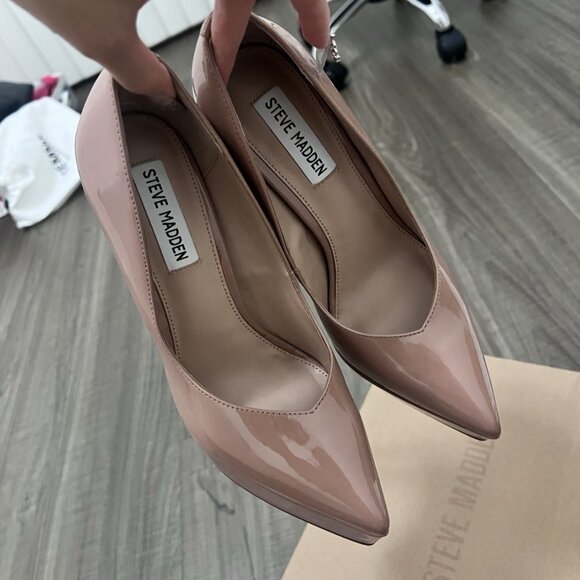 Steve Madden Blush Heels Stilettos Classy Elegant Night Out Shoes - Picture 6 of 8